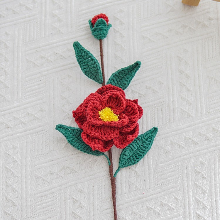 クロスボーダーの手編みの完成品の小さい花束は花の毛糸のメリヤスの花束を模倣します。|undefined