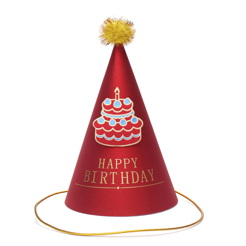 Sombreros de cumpleaños de embalaje independiente, sombreros de fiesta, sombreros de punta, sombreros de fiesta para bebés, sombreros de pastel