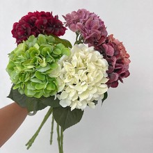 黑色古典绣球仿真花 复古怀旧紫色素雅单支大假绢布丝花装饰假花
