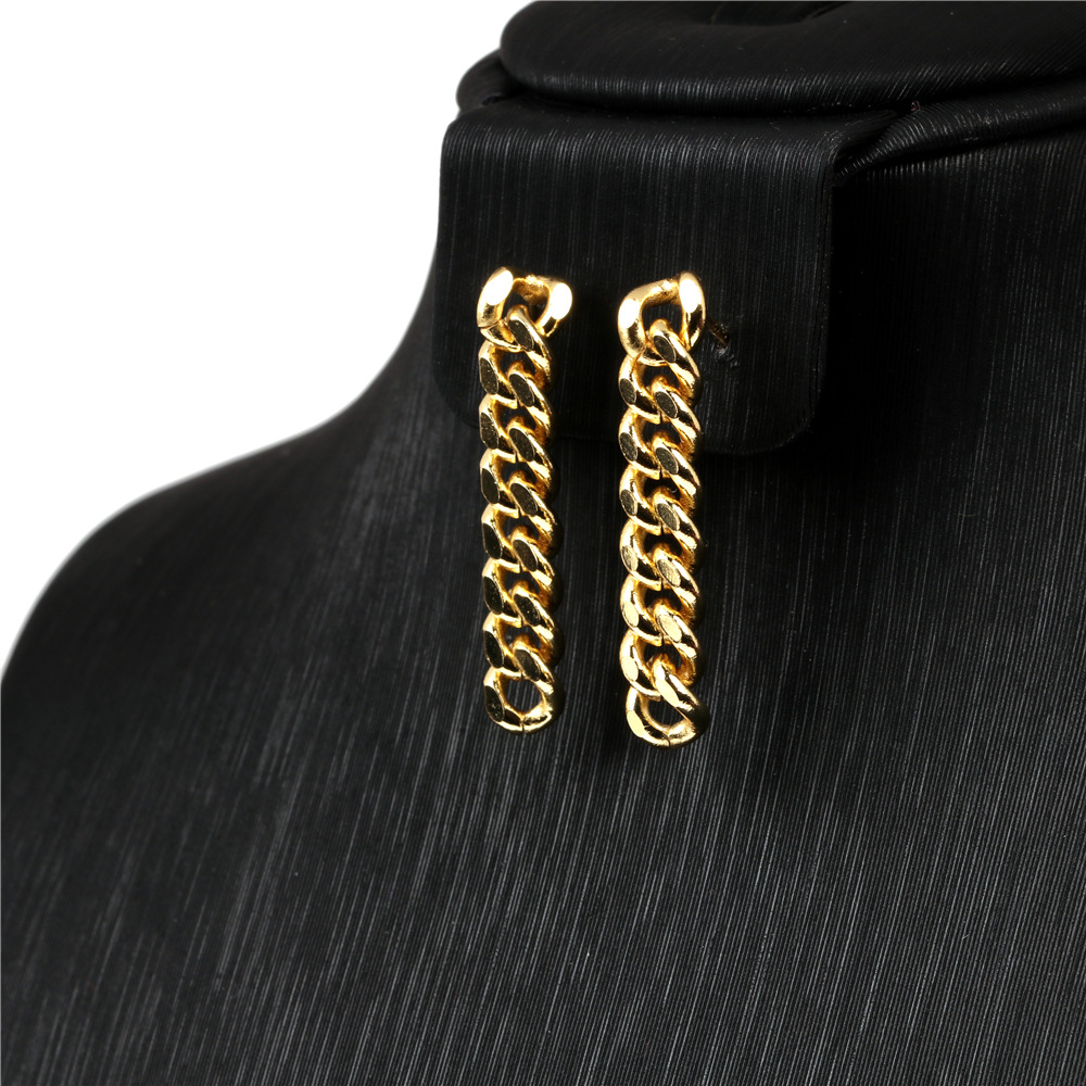 Punk Style Trendy Chain Copper Clause Earrings display picture 7