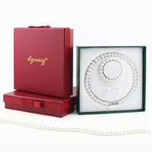 蝴蝶结珍珠项链盒珠宝套装包装节日送礼母亲节送妈妈手提大号礼盒