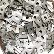 铝合金止滑方垫片批发3x25x25mm方形铝挂带齿幕墙防滑铝垫片现货