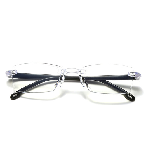 Fancy Frameless Reading Glasses with Blue Light Protection for Men and Women, Diamond-Edge Reading Glasses for Street Vending, Direct Manufacturer Source
