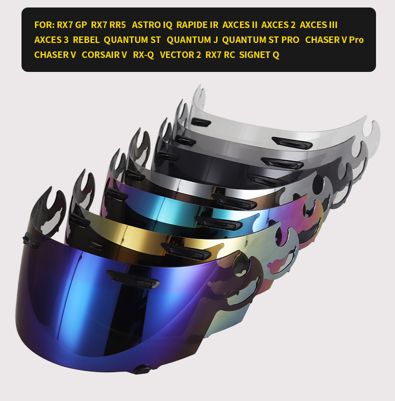 Rr5 Helmet Lenses Are Compatible with Motorcycle Helmets Rx-7/Rr-5/Quamtum-J/Astro-Iq Lenses