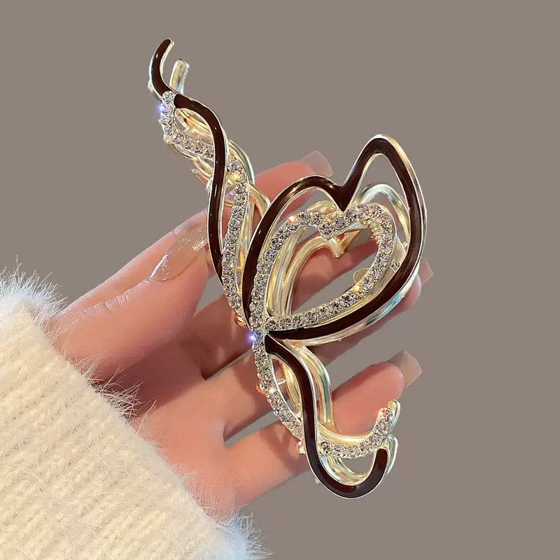 韩国冷淡风发抓夹大号复古发夹女后脑勺盘发鲨鱼夹子头饰交叉发根