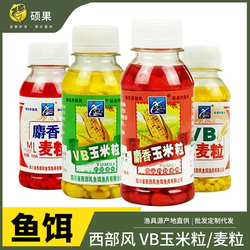 西部风 VB corn bait fishing chain grain hook bait bait grass fish carp sweet and tender corn small bottle bait
