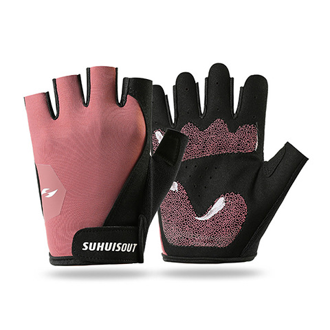 Amazon transfronterizo nuevo guante deportivo de fitness medio dedo ciclismo amortiguador anti-desgaste transpirable anti-deslizante guante anticapullo