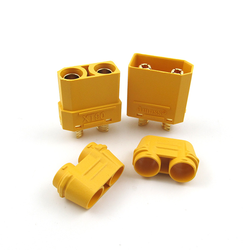 Amass XT90H-F XT90H-M 插头带护套低阻值动力航空模型公母连接器