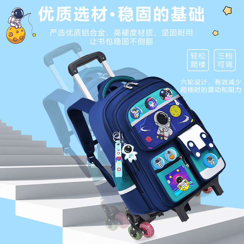 2026 nueva mochila escolar de tirón para estudiantes de primaria 23456 grados mochila de hombro