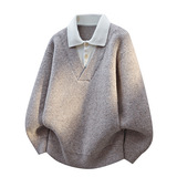 2026秋季新款青少年运动风腈纶针织衫宽松圆领长袖透气毛衣，男装针织衫/毛衣，星座614