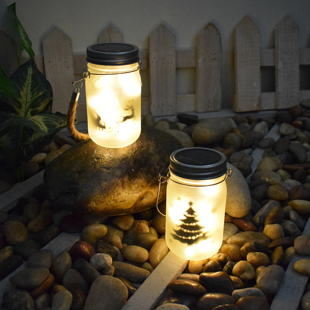 ソーラークラックガラス球灯部品屋外公園ステンレス製許灯メイソン缶装飾灯