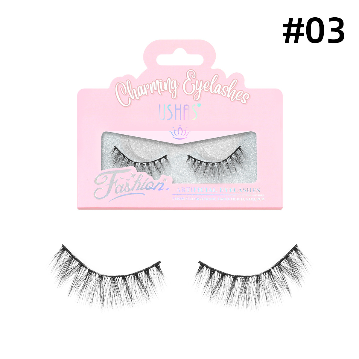 USHAS punto transfronterizo venta caliente maquillaje de ojos 3D grueso conjunto de pestañas falsas