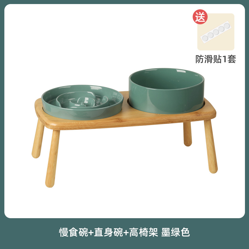 Cuenco de cerámica para perros, comida lenta, comida lenta, cuencos de arroz anti-asfixia, cuencos de comida para perros grandes y medianos, cuencos de agua para perros