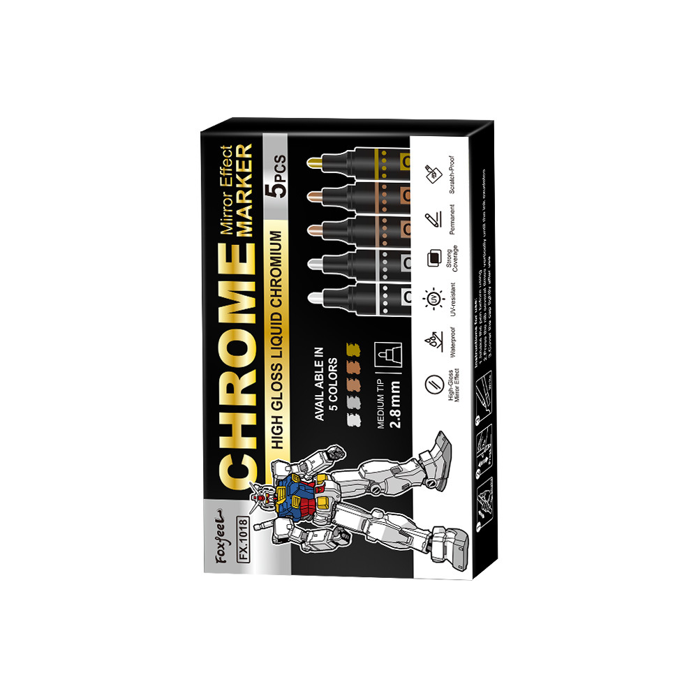 Marcador de cromado de metal, modelo de cromado de metal, cromado de metal, pintura de automóviles, tira de cromado, pintura de pintura