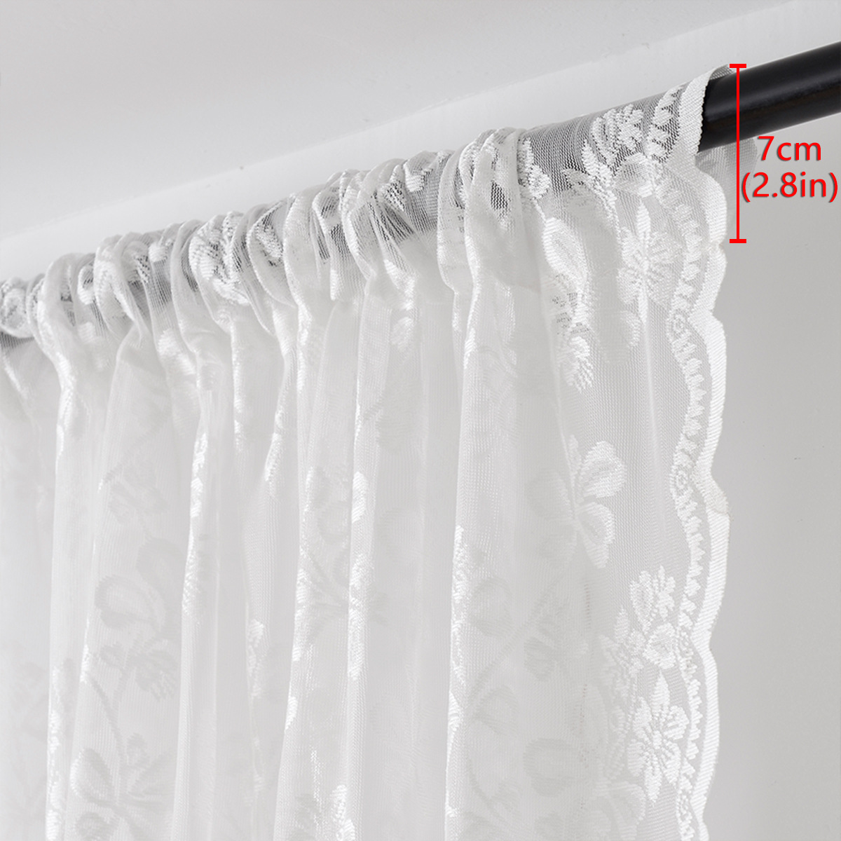 Flor transfronteriza de estilo coreano cortinas de encaje Amazon fabricantes al por mayor