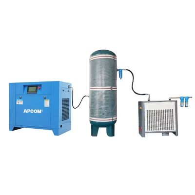 Industrial Grade 15Kw Small Air Pump Air Compressor and Dryer Integrated Machine 7.5Kw Screw Type Air Compressor (Hava kompressorları) - 75kw-10hp-power-frequency-screw-machine-complete-set