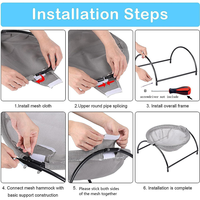 Summer Removable Hanging Pet Bed – All-Season Elevated Anti-Moisture Pet Basket - onlinemegasale.com undefined