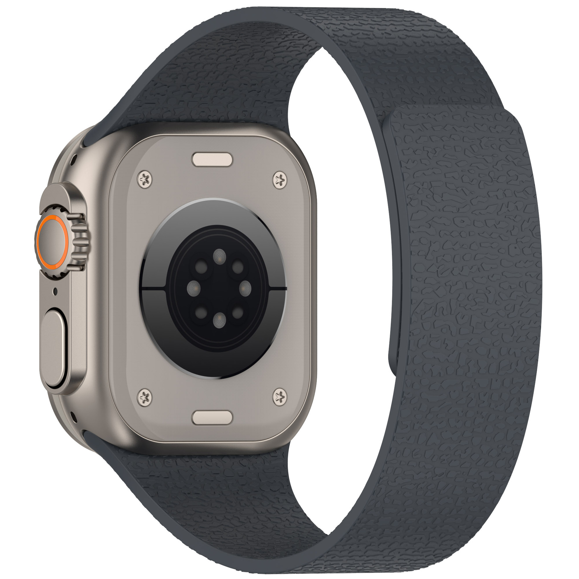Suitable for Huawei gt5, Xiaomi s4, Apple iwatch9, litchi pattern silicone soft magnetic ultra watch strap s10 undefined