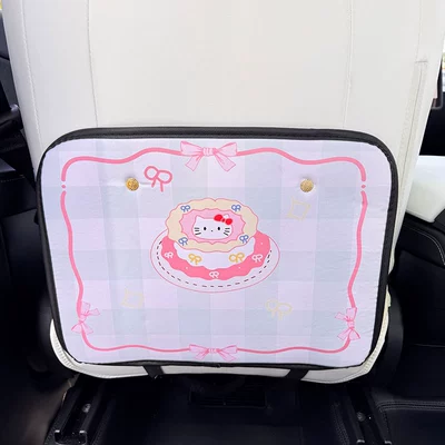 2024 Car Seat Cushion, Universal Seat Back for All Seasons, Cute Cartoon High-End Car Seat Back Anti-Kick Pad for All Seasons (Chair back anti-kick pad) - kt-cat-anti-kick-pad-1-piece