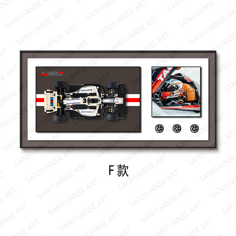 Sala de estar Entrada Dormitorio infantil Pintura decorativa Bloque de construcción tridimensional creativo Motocicleta Fondo de sofá Pintura de pared Mural de dormitorio