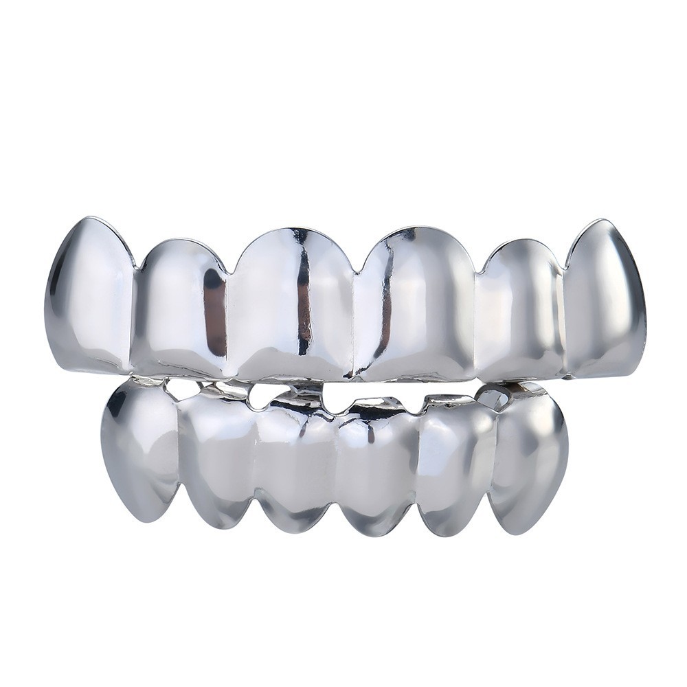 Europa y América chapados en oro dientes hip hop tirantes de oro brillante tirantes cantante inconformista decorativos tirantes grillz Halloween