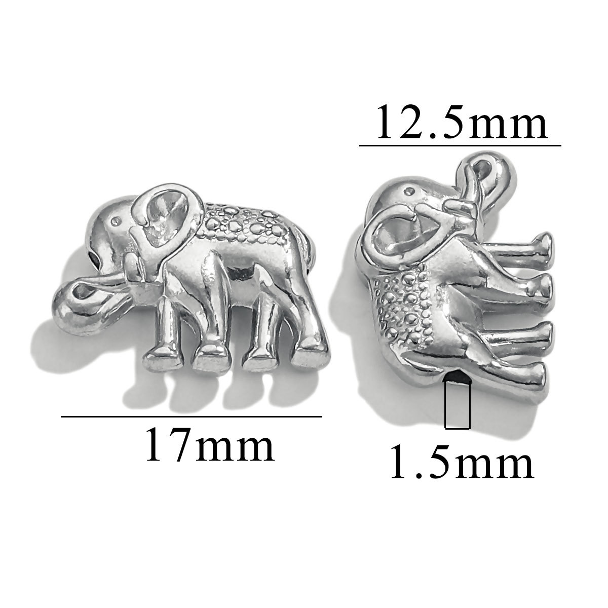 Cuentas de acero inoxidable búho elefante cabeza de buda diamante de fantasía cuentas de separación de nube de espalda DIY accesorios de joyería de cuentas al por mayor