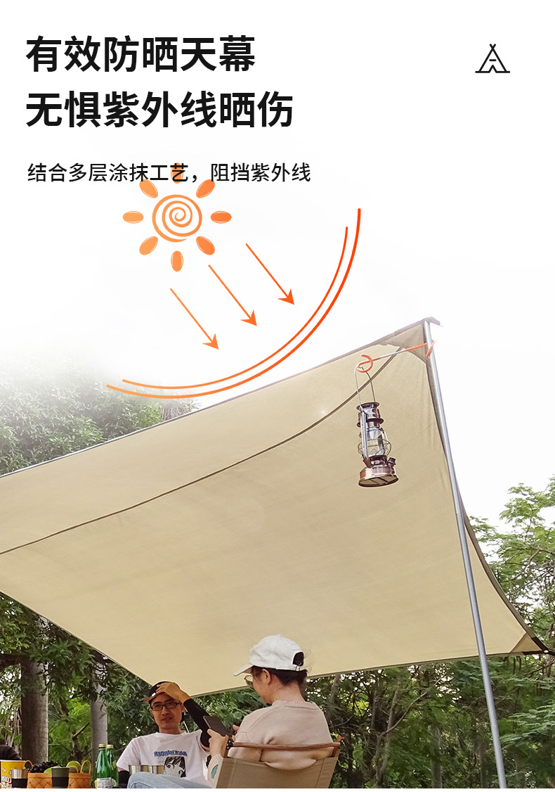 Tent Canopy Oxford Cloth Manufacturer Wholesale Camping Tent Sunshade Sail Uv Protection Cross-Border Popular Sunshade Tent Rainproof