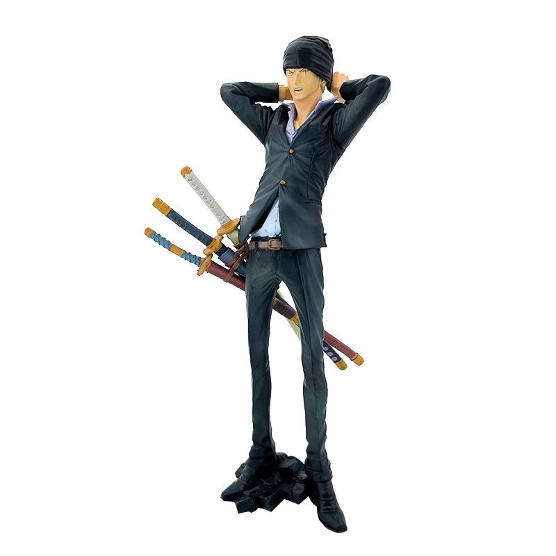 Uno de los piratas muñeca de oficina modelo de pastel decoración Q versión Luffy Sauron Ace Sanji Joba conjunto completo de anime