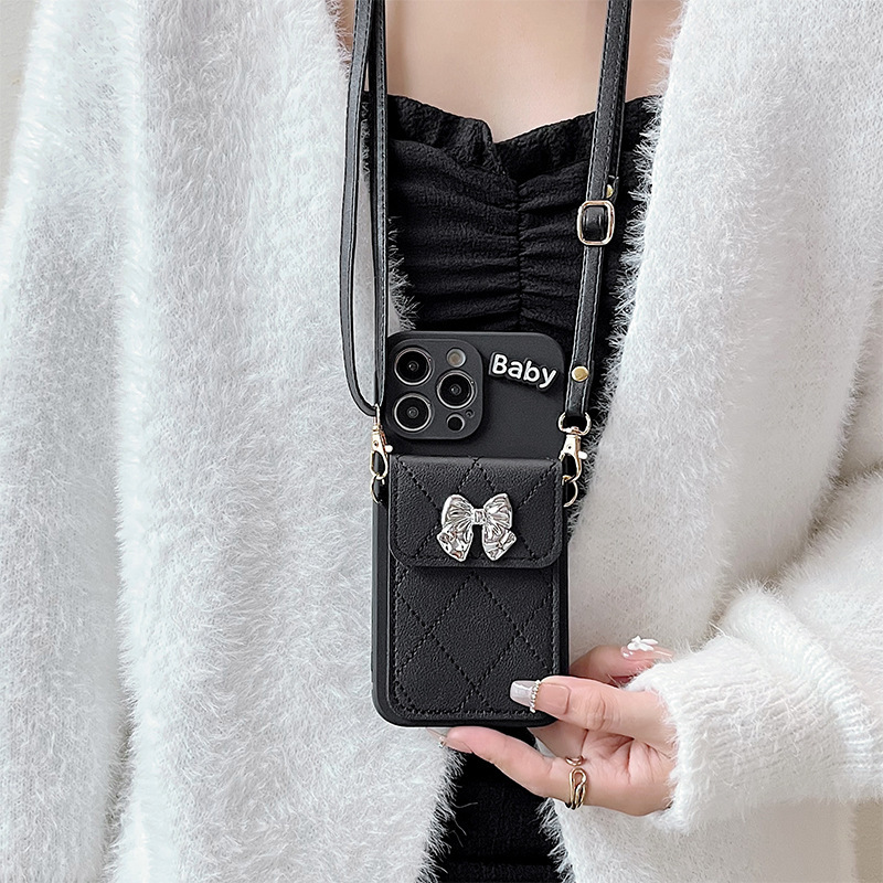 Protective Phone Case With Bow Lanyard For Iphone Models_voghion.com