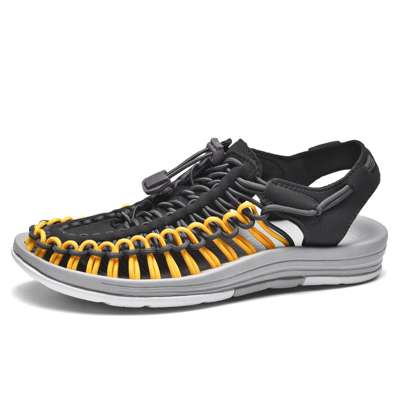 Men's Slide Knitted Sandals Casual Strap Comfortable Summer Shoes_voghion.com