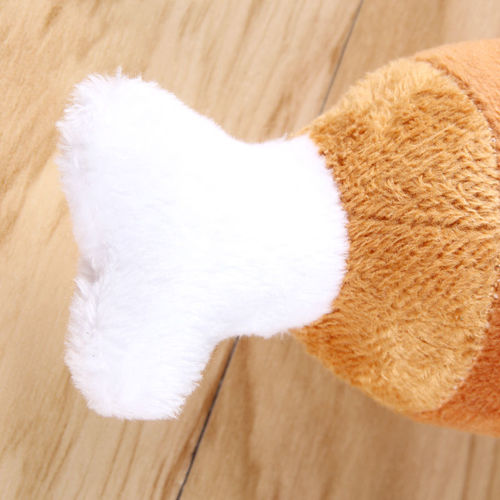 Bite-resistant chicken leg plush toy for small dogs, sound-producing dog toy, amusing cat toy, self-pleasure pet relief tool