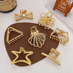 French metal back hair clip, female hair clip, trending on social media in 2022, small size hair and forehead clip, shark clip
