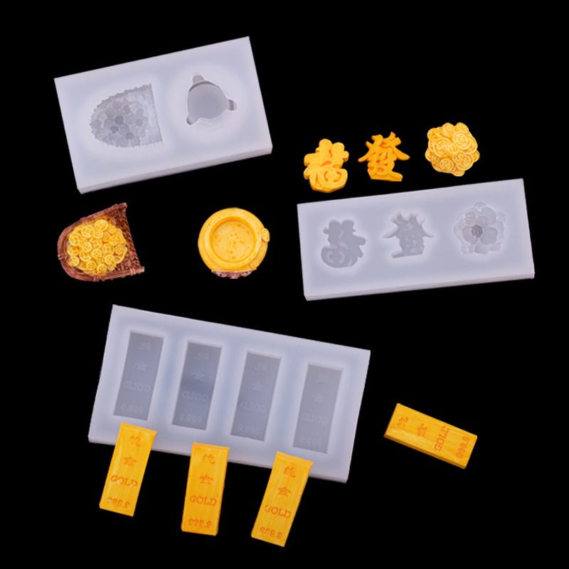 Cornucopia barra de oro cobre del molde silicona decoración la torta Fondant accesorios chocolate