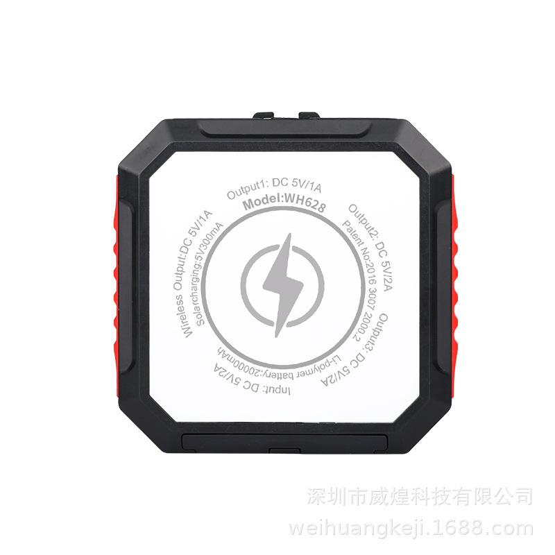 Comes with a 10,000 Mah Solar Power Bank for Outdoor Camping, Wireless Charging, Mobile Power Supply, Flash Charging, Outdoor Power Supply