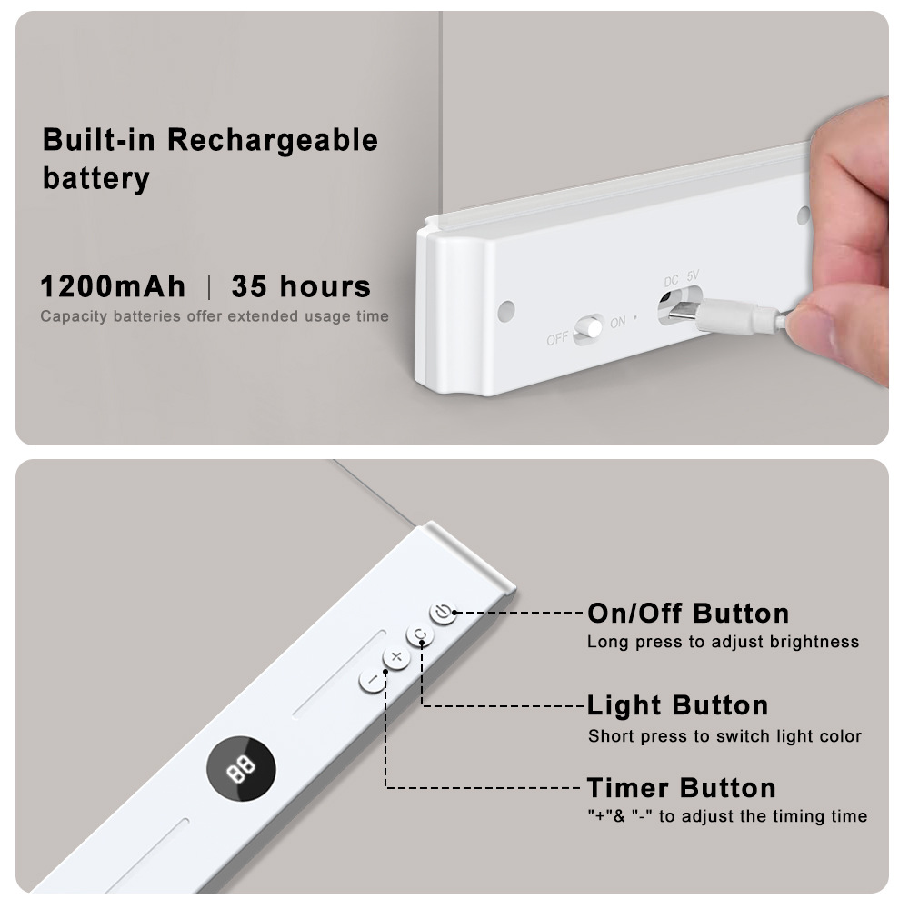 Transfronterizos lámpara de lectura plana lámpara de cabecera LED lámpara de protección de ojos de tiempo de lectura de noche artefacto de lectura de graffiti lámpara de aprendizaje