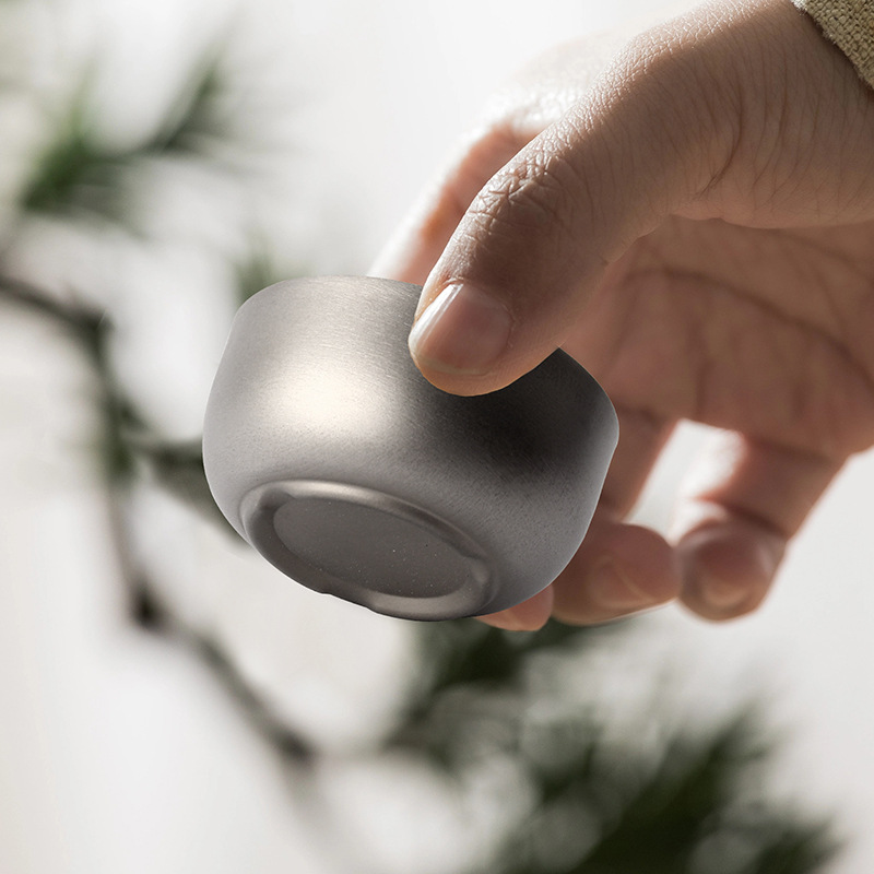 New wholesale pure titanium tea set for camping, picnic, travel, outdoor tea set, portable tea set