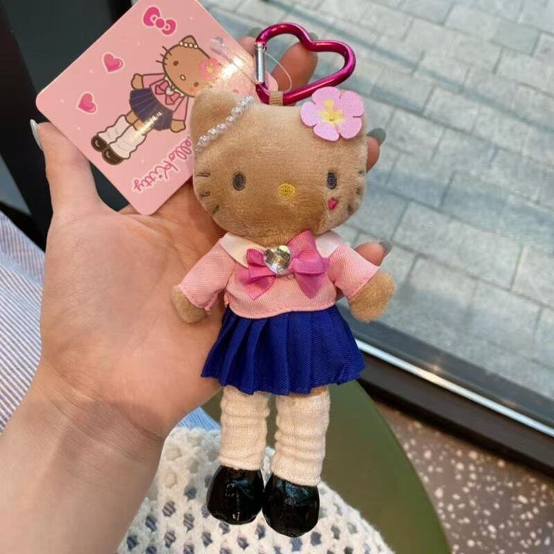 新款高校精灵长腿hellokitty包包挂件可爱毛绒公仔玩偶凯蒂猫挂饰|undefined
