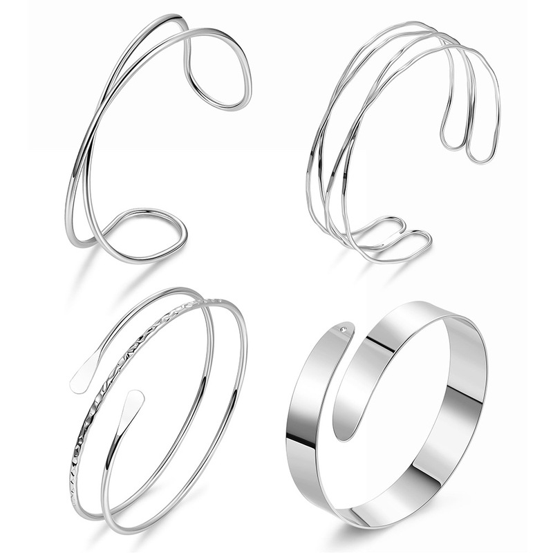 European and American Cross-Border Upper Arm Cuff Bracelet, Stylish and Exaggerated, Punk Personality Trend, Ins Arm Ring, New Style Jewelry