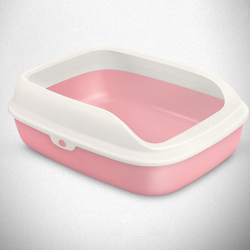 Caja de arena para gatos para mascotas semi-cerrado gato inodoro desmontable anti-salpicaduras caja de arena para gatos suministros para gatos enviar pala para gatos