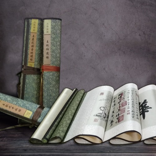 高盛文化正版真丝平面织锦三希帖横轴画中国特色挂件外事商务礼品