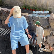 男女套装夏装薄款运动套装2023新款中童恤五分裤休闲韩版两件套