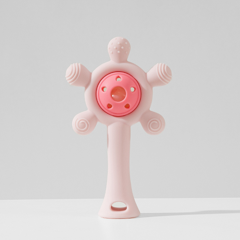 Molino de viento, goma molar, bebé, mordisco, pelar, pelar, pelar, manos, nuevo material, molar de silicona