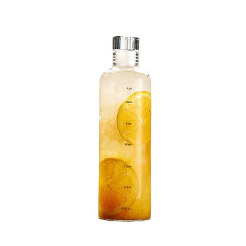 Xiaohongshu Style Time Scale Plastic Cup Transparent High-Aesthetics Glass Creative Water Cup On-the-Go Cup Gift Cup