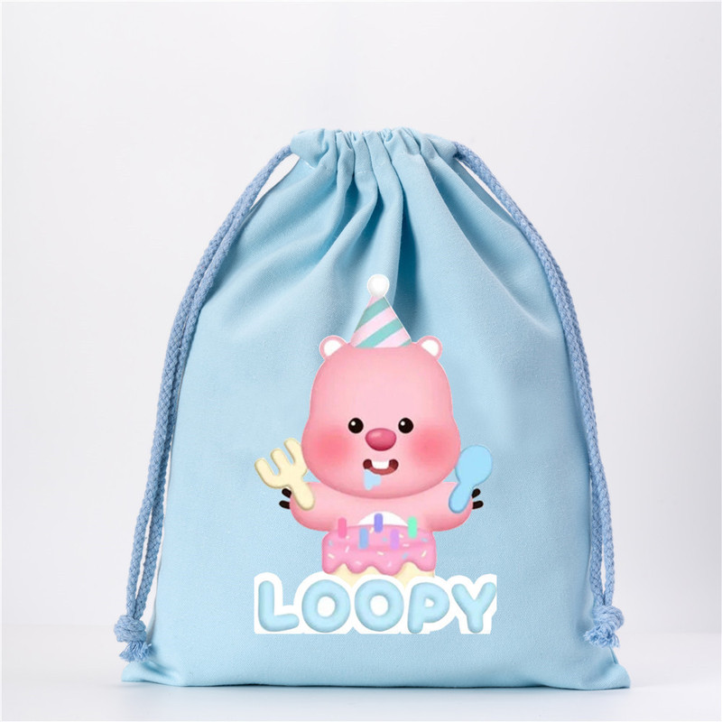 Baby Beaver Ruby Loopy Convenient Canvas Hatch Bag Cute Printed Drawstring Bag Travel Storage Cosmetic Bag Baby Beaver Ruby Loopy Convenient Canvas Hatch Bag Cute Printed Drawstring Bag Travel Storage Cosmetic Bag