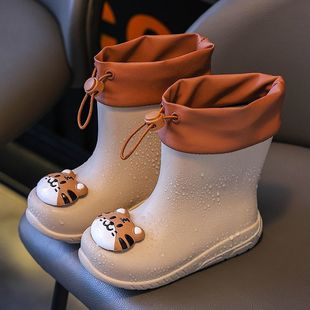 Children's Rain Boots, Boys' Rain Boots, Non-Slip Men's Baby, Toddler, Kidsren's Water Shoes, Girls' Waterproof Rubber Shoes, Lightweight New Style