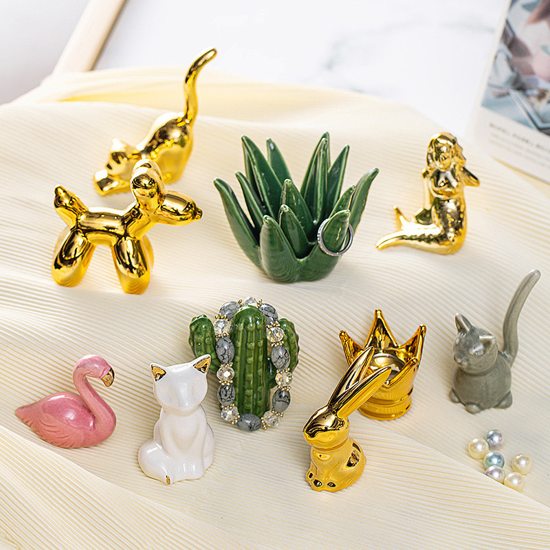 Minimalist Ceramic Jewelry Tray Ring Tray Storage Tray Dish Living Room Bedroom Bathroom Decoration Home Decor White Porcelain