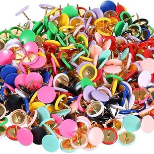 Source Factory Creative Colorful Plastic-Coated Flat-Head Thumbtacks Combination Message Board Colorful I-Shaped Nails Big Head Nails