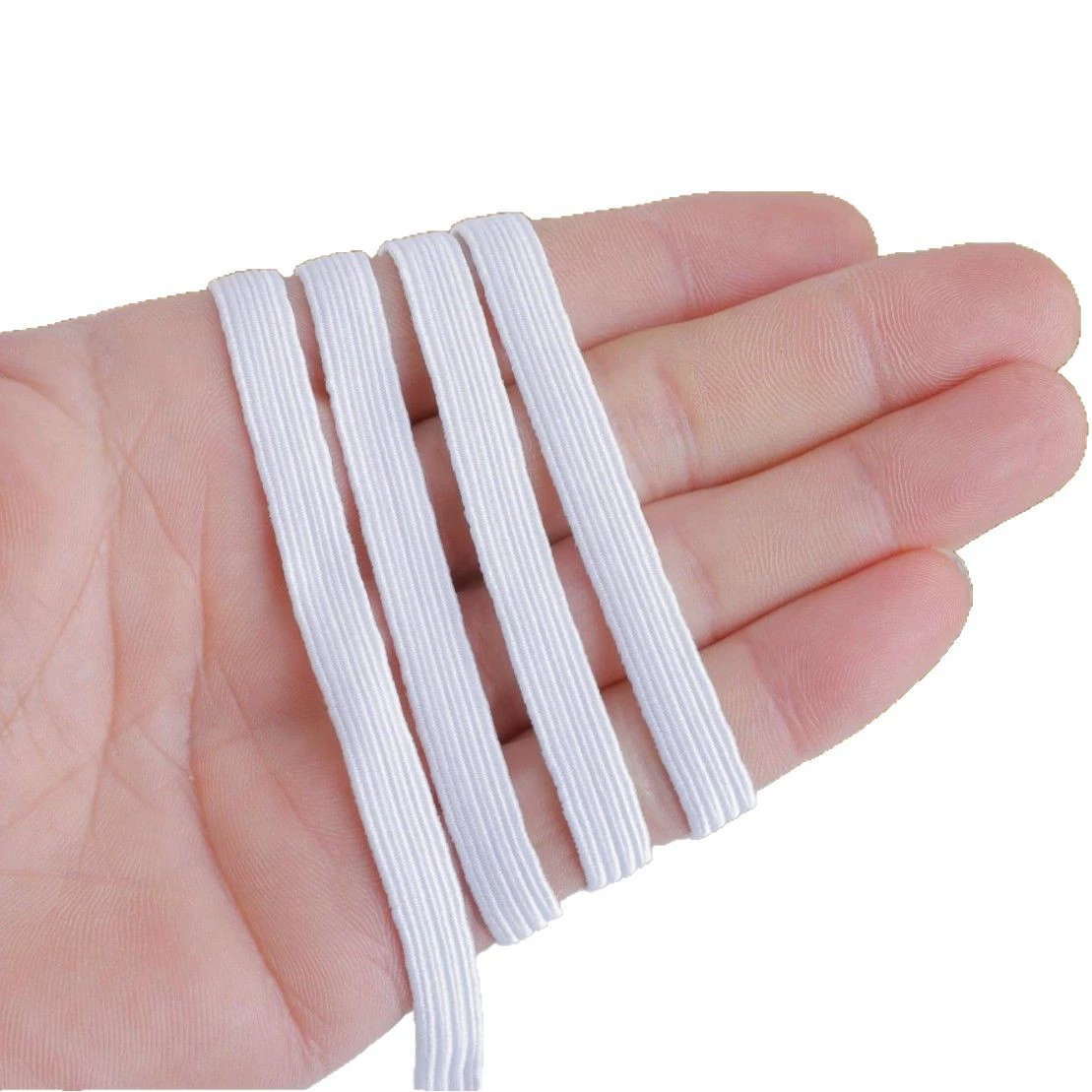 White trousers, 20mm, on elastic band