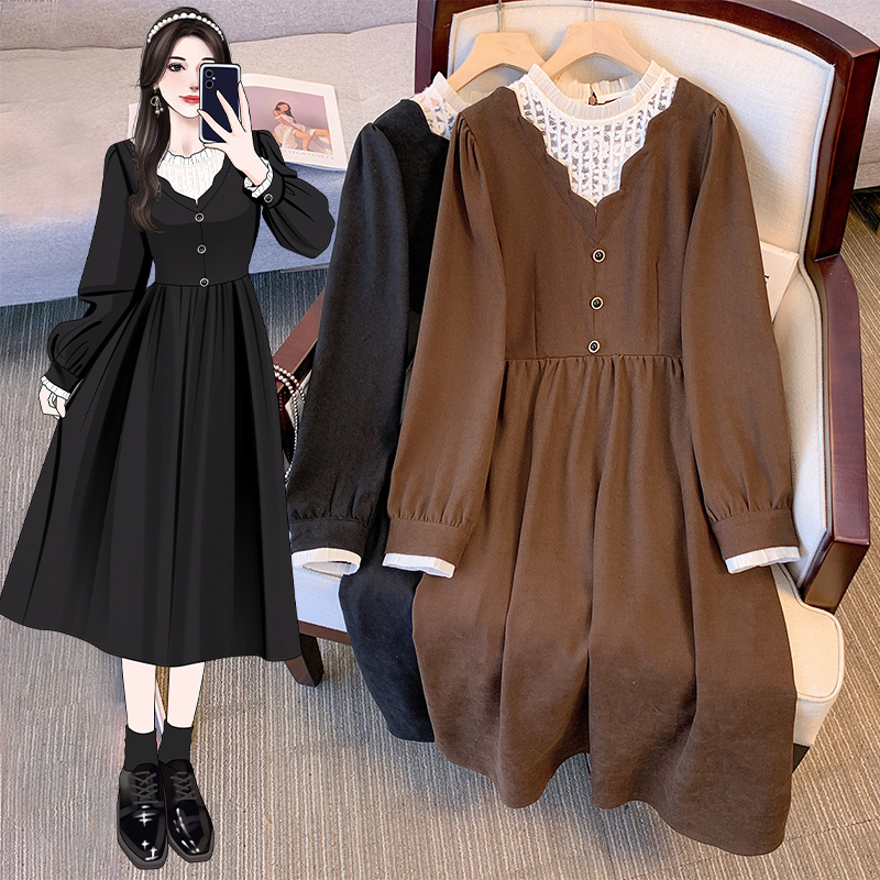   冬  M-4XL 大きいサイズ ワンピース