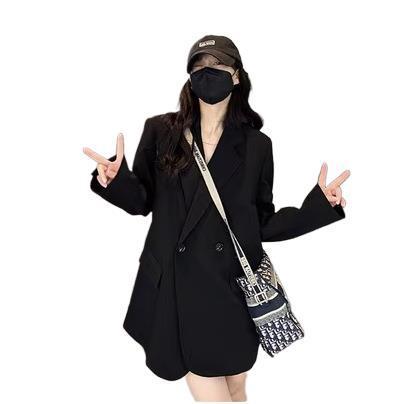 灰色西装套装女高级感2025年新款小个子休闲西服外套阔腿裤两件套|undefined